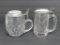 Two Porcelain top advertsing beer steins, German