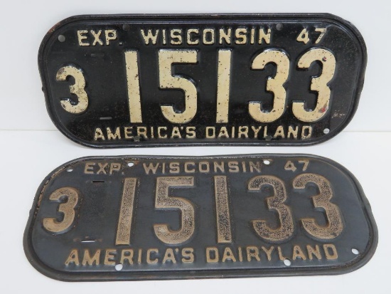 1947 Wisconsin License Plates