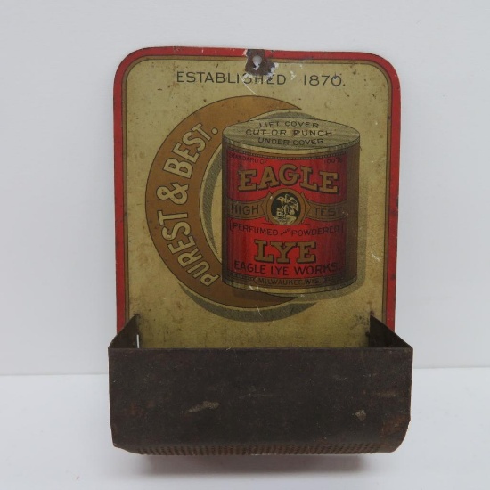 Eagle Lye Advertising match holder and striker, 4 3/4" x 3 1/4"