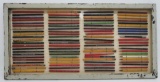 Railroad Advertising Pencil Display, wooden frame, 34