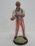Unusual Uncle Sam Patriotic Chalkware Figure, 16