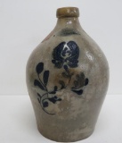 C Hermann & Co Milwaukee Cobalt Decorated Floral Jug