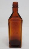Amber Doyles Hop Bitters Bottle, C & Co, 9 1/2