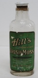 Hill's Horehound Irish Moss Lash's Bitters with original label and porcelain stopper