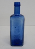 Wayne's Diuretic Elixir Bottle, cobalt, 7 1/2