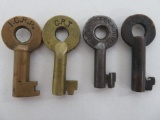 Four Railroad Keys