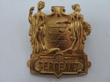 Sergeant Hat Badge, female figures, 2 1/2
