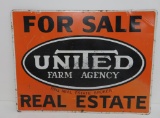 Two sided metal Farm Agency Real Estate Sign