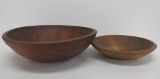 Two wooden bowls, 11