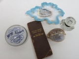 Desk and advertising lot