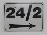 24/2, metal route sign, 18