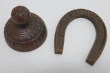 Two Bronze and Brass paperweights