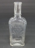 X-Zalia Bottle, Boston Mass, cattail design, 7