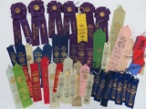 Vintage Agricultural ribbons and Premium card awards