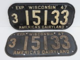 1947 Wisconsin License Plates