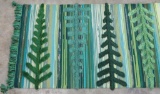 Mid Century Modern Hand Hooked Rug, textured, wool, artist signed