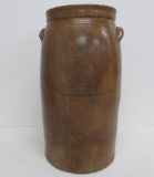 Chas Hermann & Co Butter 5 gallon Churn, cobalt writing