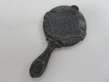 Automatic Musical Co advertising pocket mirror, Cincinnatti Ohio, 3 3/4
