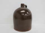 C Hermann & Co Milwaukee Jug, brown, oval incised mark, 12 1/2