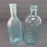 8 sided Schneck Pulmonic Syrup and Uncle Sam's Nerve and Bone Linament Bottles, 7