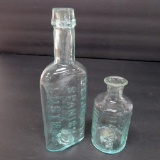 JC Wadleich Delights Spanish Lustral and Hawes Healing Extract, open pontil bottles