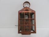 Copper sconce, as found no wiring