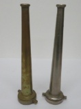 Two Brass Fire Hose Nozzles, 12