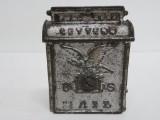 Cast iron US Mail Letter still bank, 4