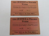 Two Chapter 227 Women Suffrage Ballots, Milwaukee Wis