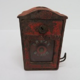 Araday Fire Alarm box with glass, locked, as found, 5 1/2