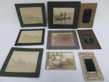 Great old photos, horse drawn farming, goat cart, three tin types