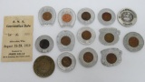 14 Good Luck and Advertising vintage pennies