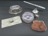 Assorted Paperweights and advertising