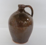 Redware jug attributed to Belmont Wis, one gallon jug, 11