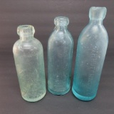 Three Hutchinson Bottles, 6 1/2