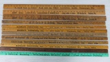 12 Wooden Advertising Yard Sticks