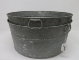 Two Galvanized Wash Tubs