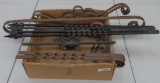 Assorted metal brackets and hangers
