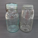 Two Canning Jars, Mason and Lightning