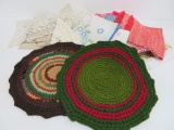 Woven chair seats, placemats and linens