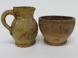 Two miniature August Henschel pottery pieces
