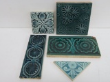 Five lovely small art tiles