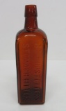 Dr J Hostetter's Stomach Bitters Bottle, Amber, 9