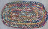 Oval braided rug, 25 1/2