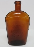 Peter Barth Liquor Milwaukee, flask bottle, amber