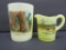 Two State of Washington Custard glass souvenirs