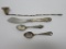 Four pieces of Sterling flatware and candle snuffer