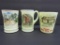 Arkansas, Kansas and Indiana Custard Glass Souvenir pieces, great graphics