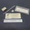 Advertising lot Investment and Insurance with blotters, match holder and letter opener