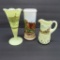 Three nice custard glass pieces from Montana, advertising souvenirs